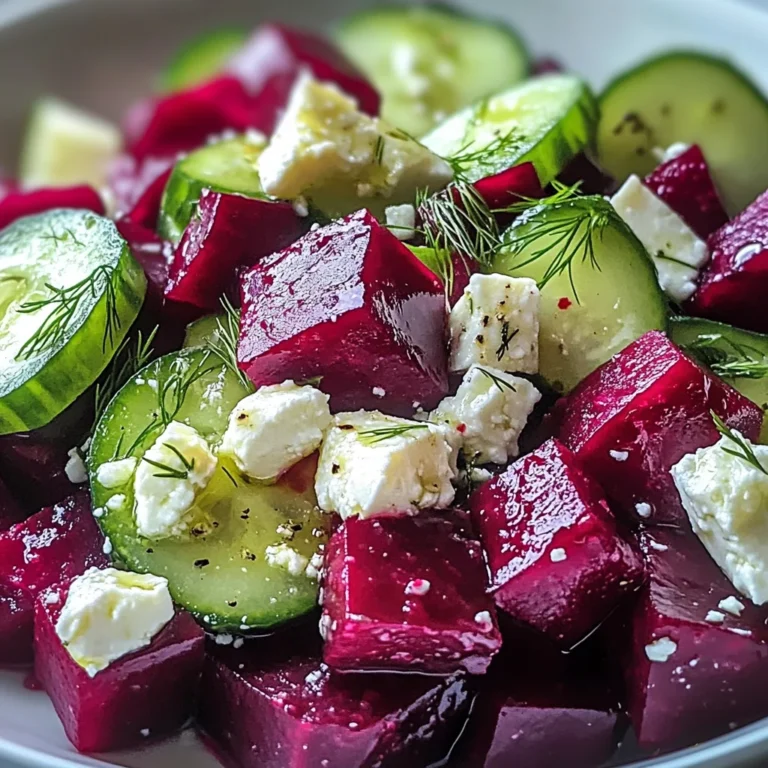 Beet Salad with Feta, Cucumbers, and Dill
