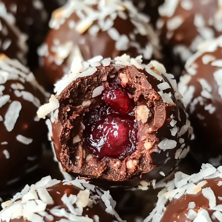Chocolate Cherry Coconut Truffles - Easy Holiday Treat