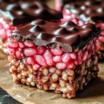 Chocolate Covered Cherry Rice Krispies Treats