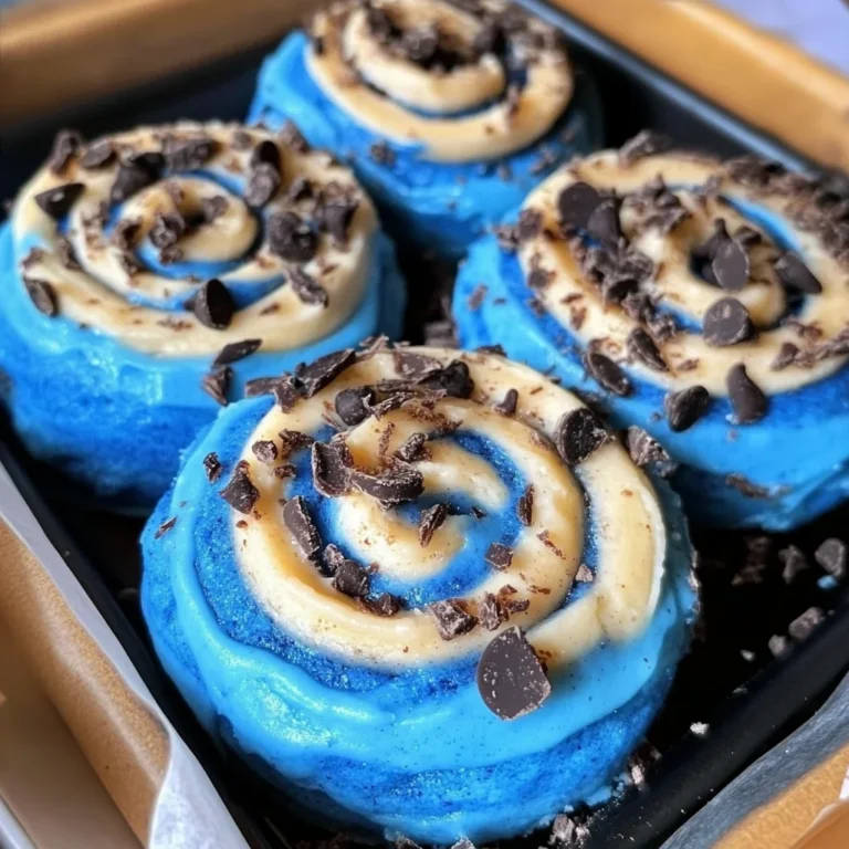 Cookie Monster Cinnamon Rolls Recipe