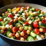Mediterranean Chickpea Salad with Lemon Vinaigrette: The Best Summer Dish