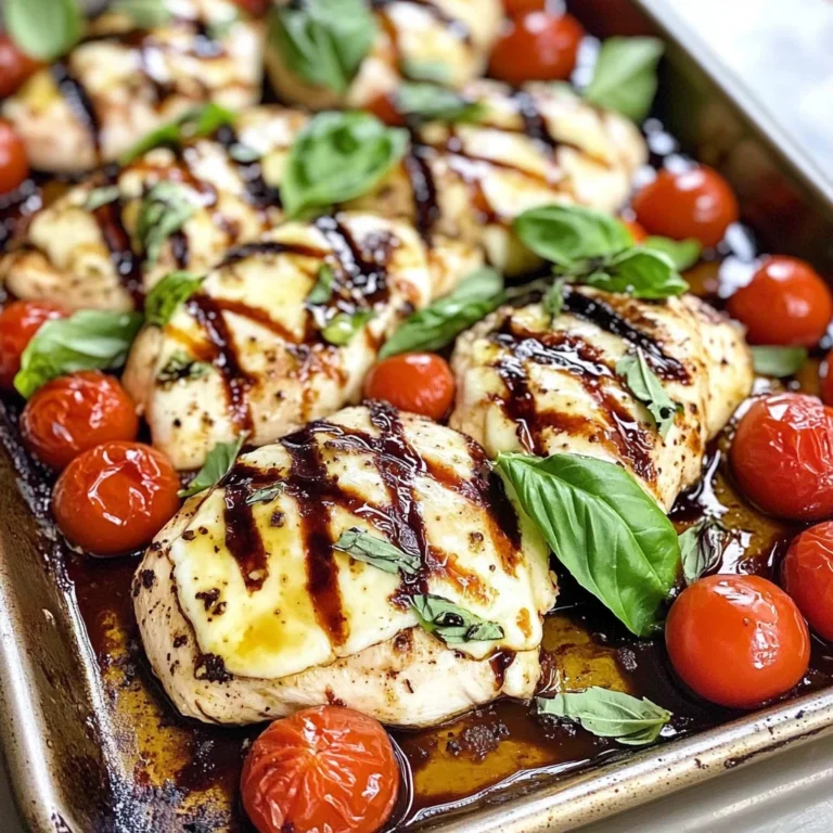 Sheet Pan Caprese Chicken Dinner