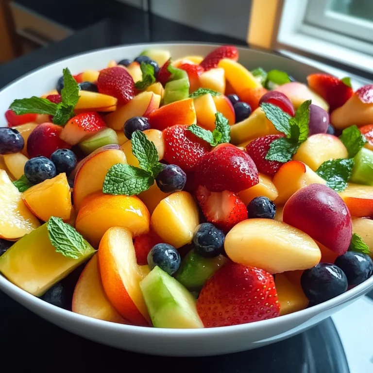 Summer Peach Fruit Salad