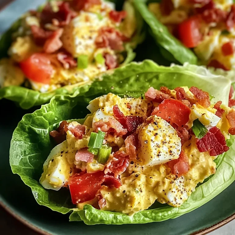 BLT Egg Salad Lettuce Wraps