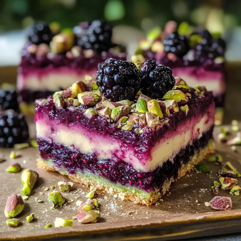 Blackberry Pistachio Dream Bars