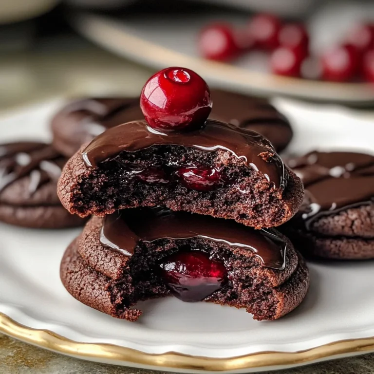 Chocolate Cherry Cookies with Ganache Recipe