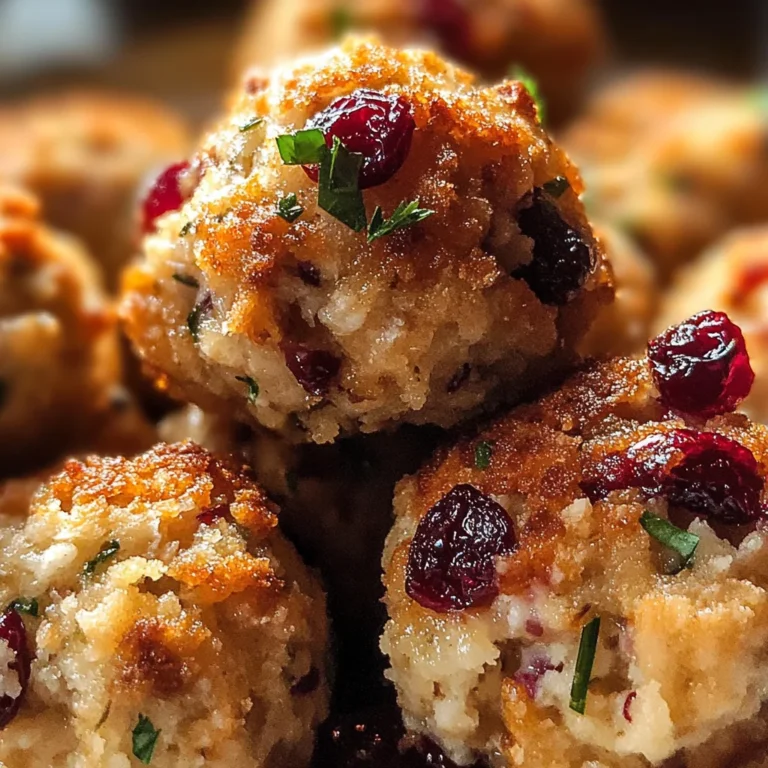 Cranberry Turkey Stuffing Balls
