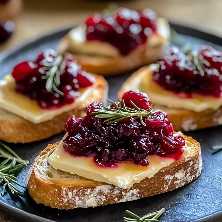 Cranberry and Brie Crostini