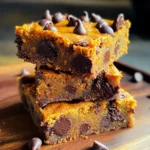 Fudgy Pumpkin Chocolate Chip Bars