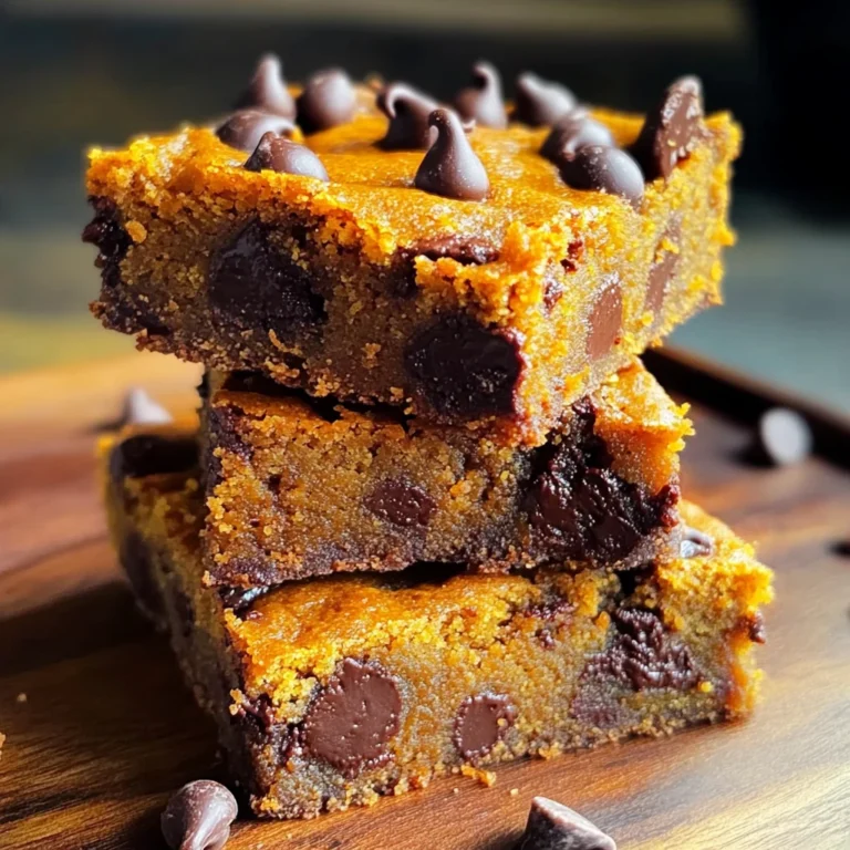 Fudgy Pumpkin Chocolate Chip Bars