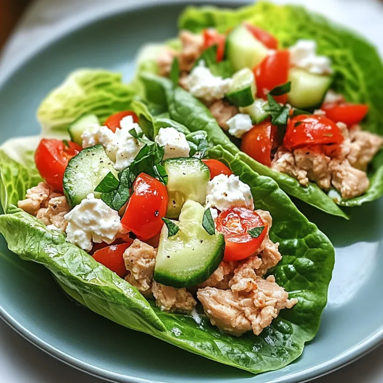 Greek Chicken Lettuce Wraps with Feta: A Flavorful Delight!