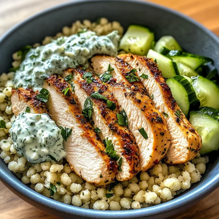 Herbed Chicken Couscous Bowls with Tzatziki: A Flavorful Delight!