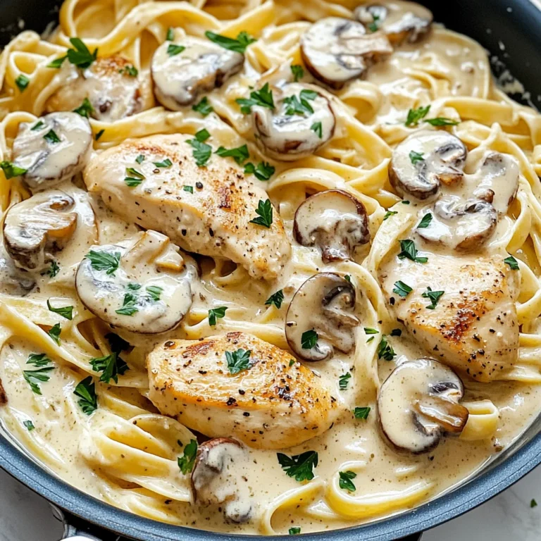 One-Pan Chicken & Mushroom Alfredo