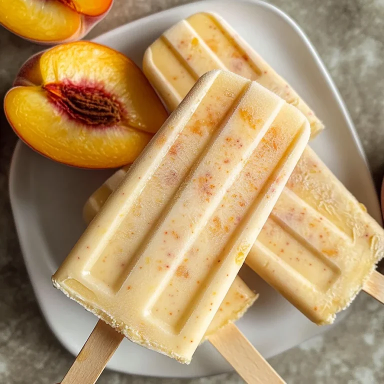 Peach Yogurt Popsicles