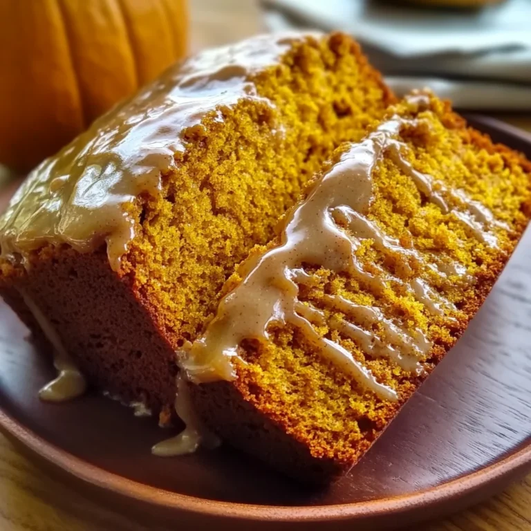 Pumpkin Bread with Cinnamon Glaze
