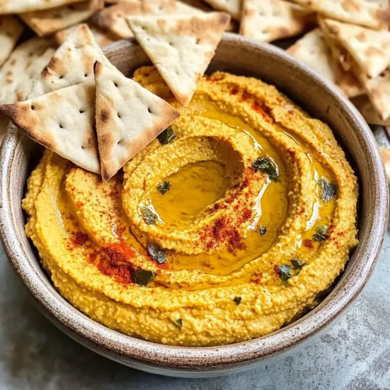 Pumpkin Hummus and Pita Chips