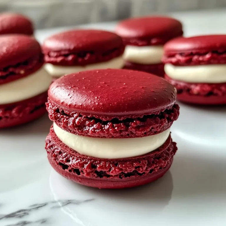 Red Velvet Cake Macarons