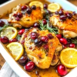 Roasted Cranberry Chicken Thighs