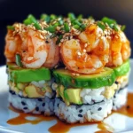 Spicy Shrimp Sushi Stacks