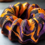 Spooky Swirl Halloween Bundt Cake