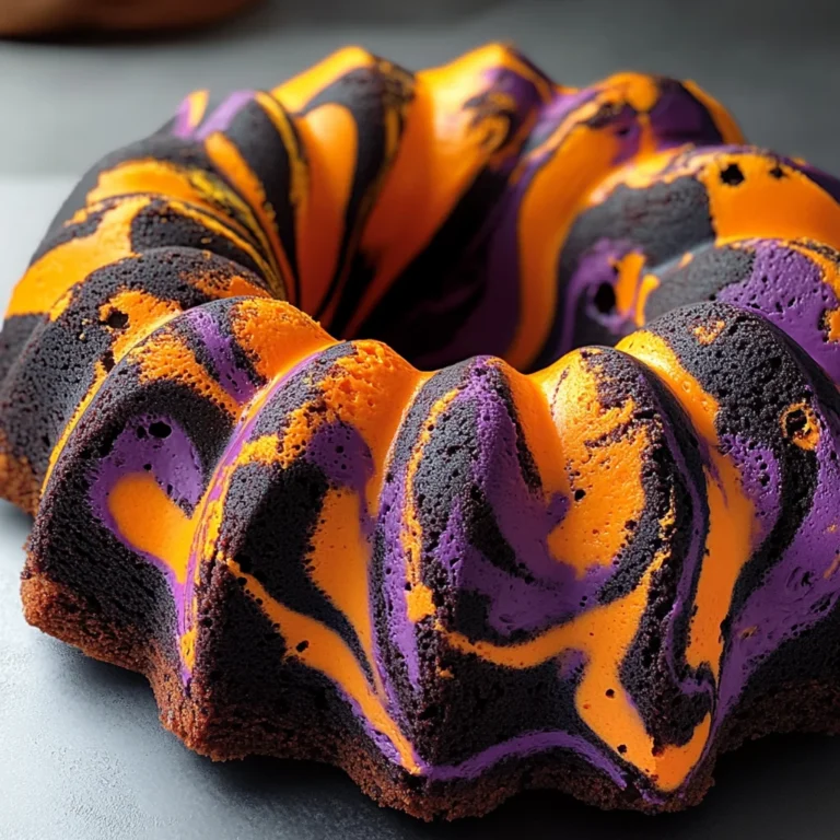 Spooky Swirl Halloween Bundt Cake