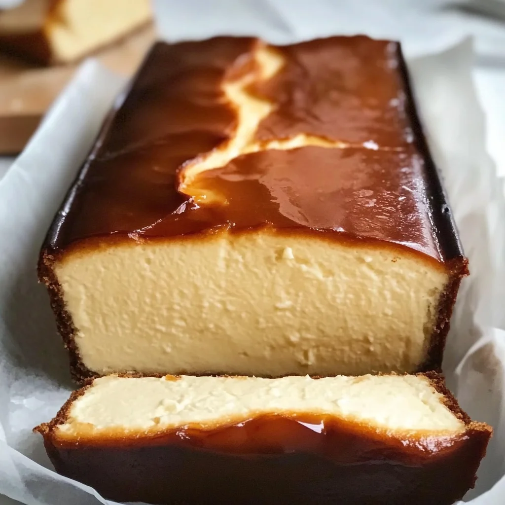 Burnt Basque Cheesecake in a Loaf Pan