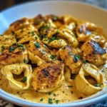 Cajun Chicken Tortellini with Garlic Sauce
