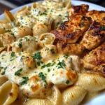 Creamy Parmesan Chicken Shells with Melted Mozzarella