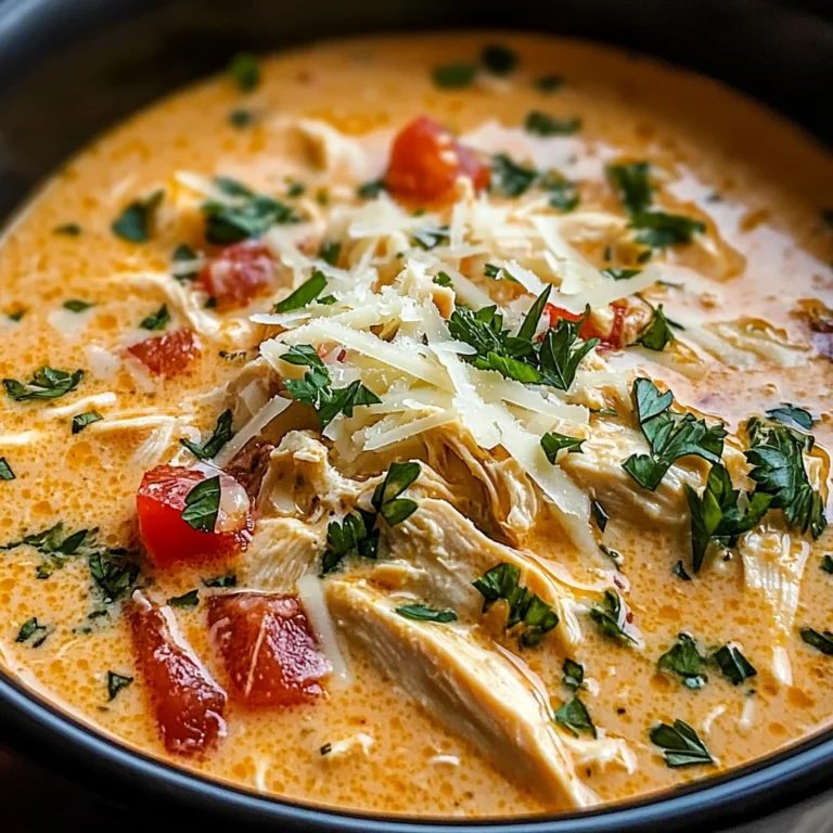 Crock Pot Creamy Chicken Parmesan Soup