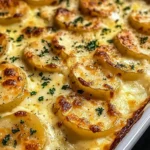 Dad’s Creamy & Cheesy Au Gratin Potatoes
