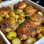 Garlic Herb Roasted Chicken Thighs with Baby Potatoes