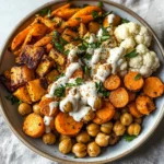 Glow Bowl Recipe: Roasted Veggie, Tahini Yogurt Sauce