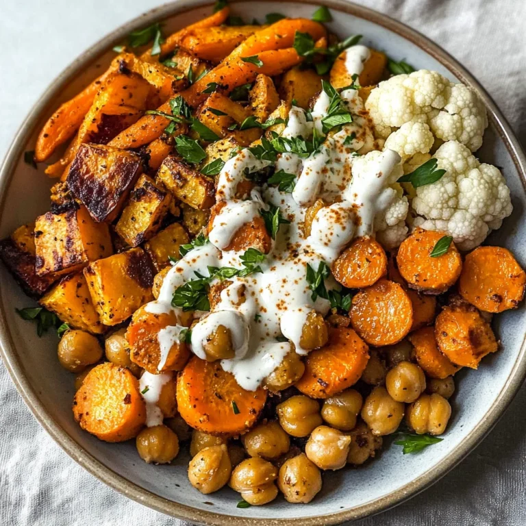Glow Bowl Recipe: Roasted Veggie, Tahini Yogurt Sauce