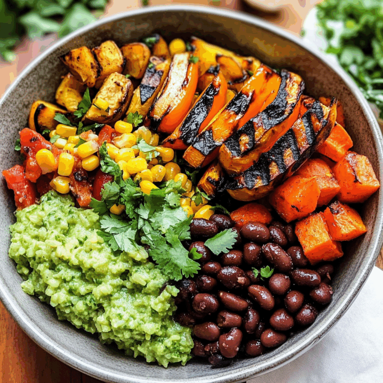 Grilled Veggie Burrito Bowls with Black Beans & Green Rice (Vegetarian, Vegan)