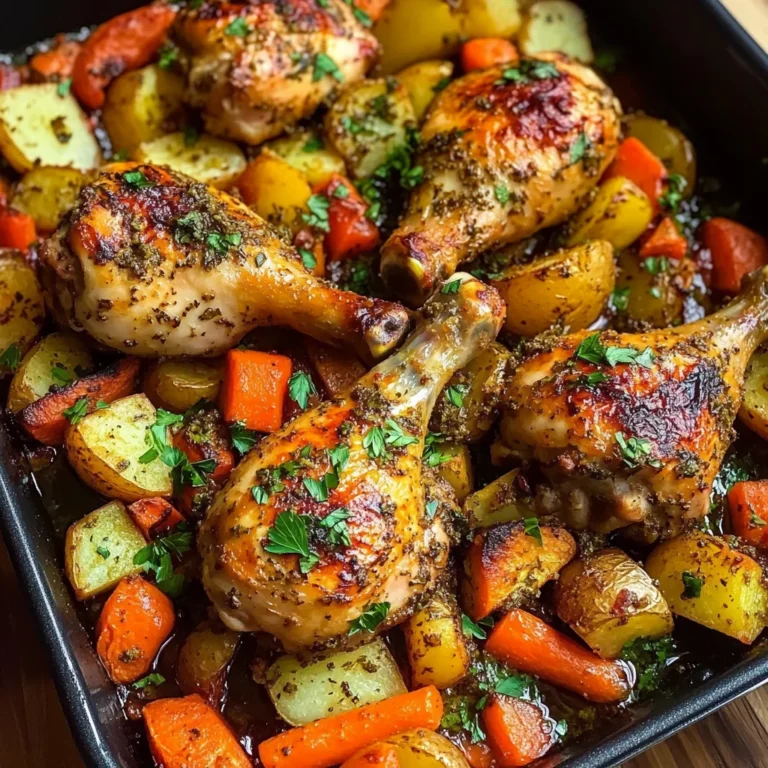 Herb Roasted Chicken Drumsticks with Veggies