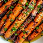 Honey Garlic Butter Roasted Carrots