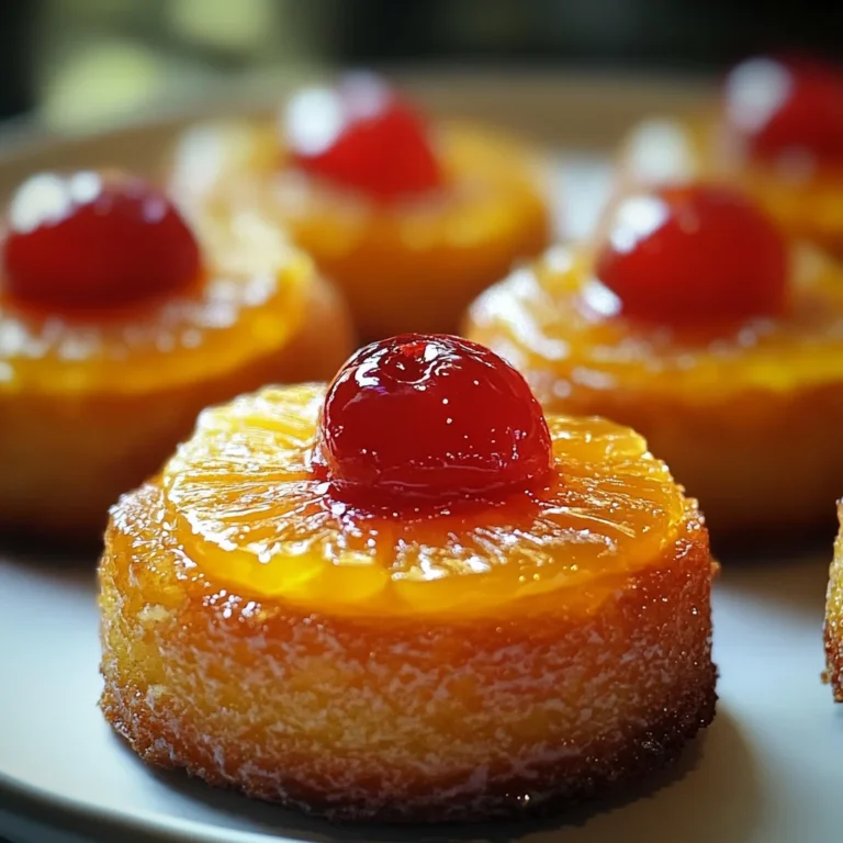 Mini Pineapple Upside Down Cakes
