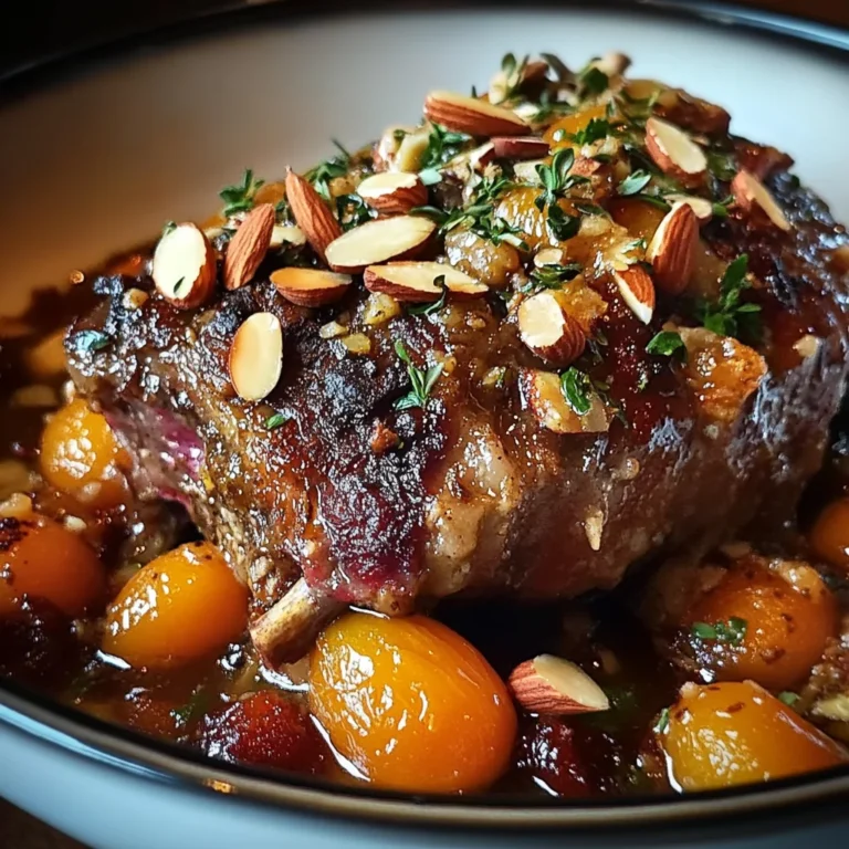 Moroccan Lamb Shoulder with Apricots and Almonds