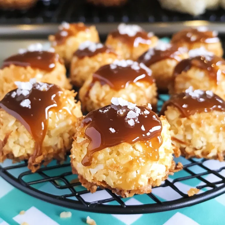 No-Bake Salted Caramel Coconut Macaroons