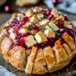 Pull Apart Baked Cranberry Brie Bread Bowl