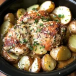 Slow Cooker Parmesan Garlic Chicken and Potatoes