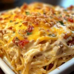 Spicy Southern Cheesy Chicken Spaghetti Casserole