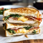 Turkey Melt with Cheddar, Spinach, and Bacon