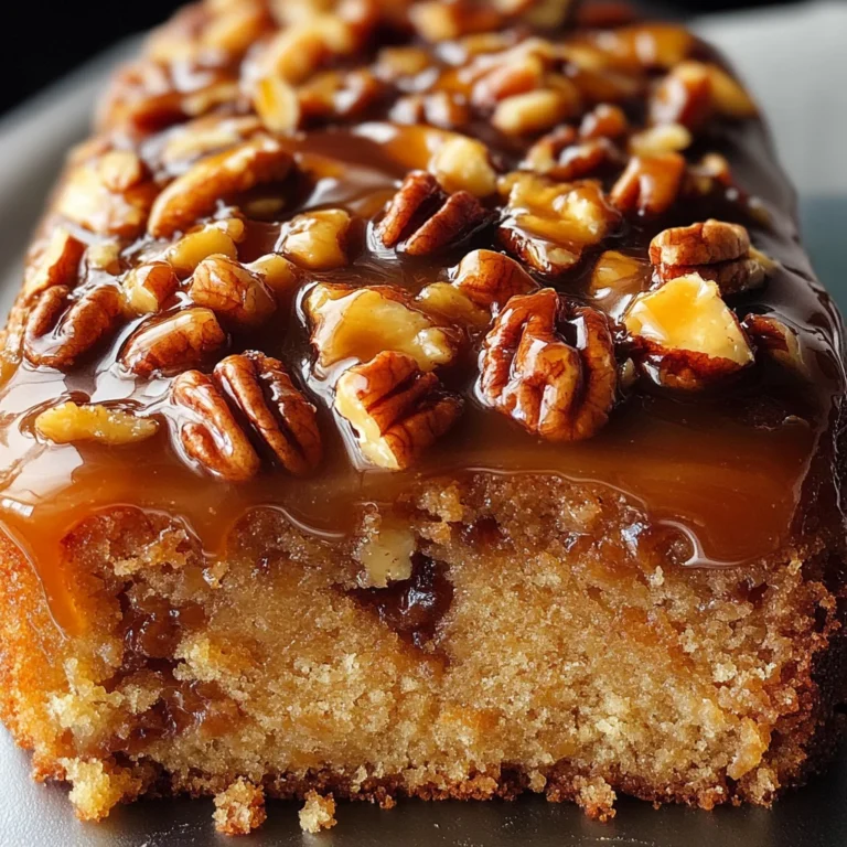 Upside-Down Caramel Pecan Cake