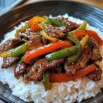Beef & Pepper Stir-Fry with Rice