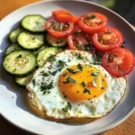 Sunny Egg & Veggie Plate with Cheese & Herbs